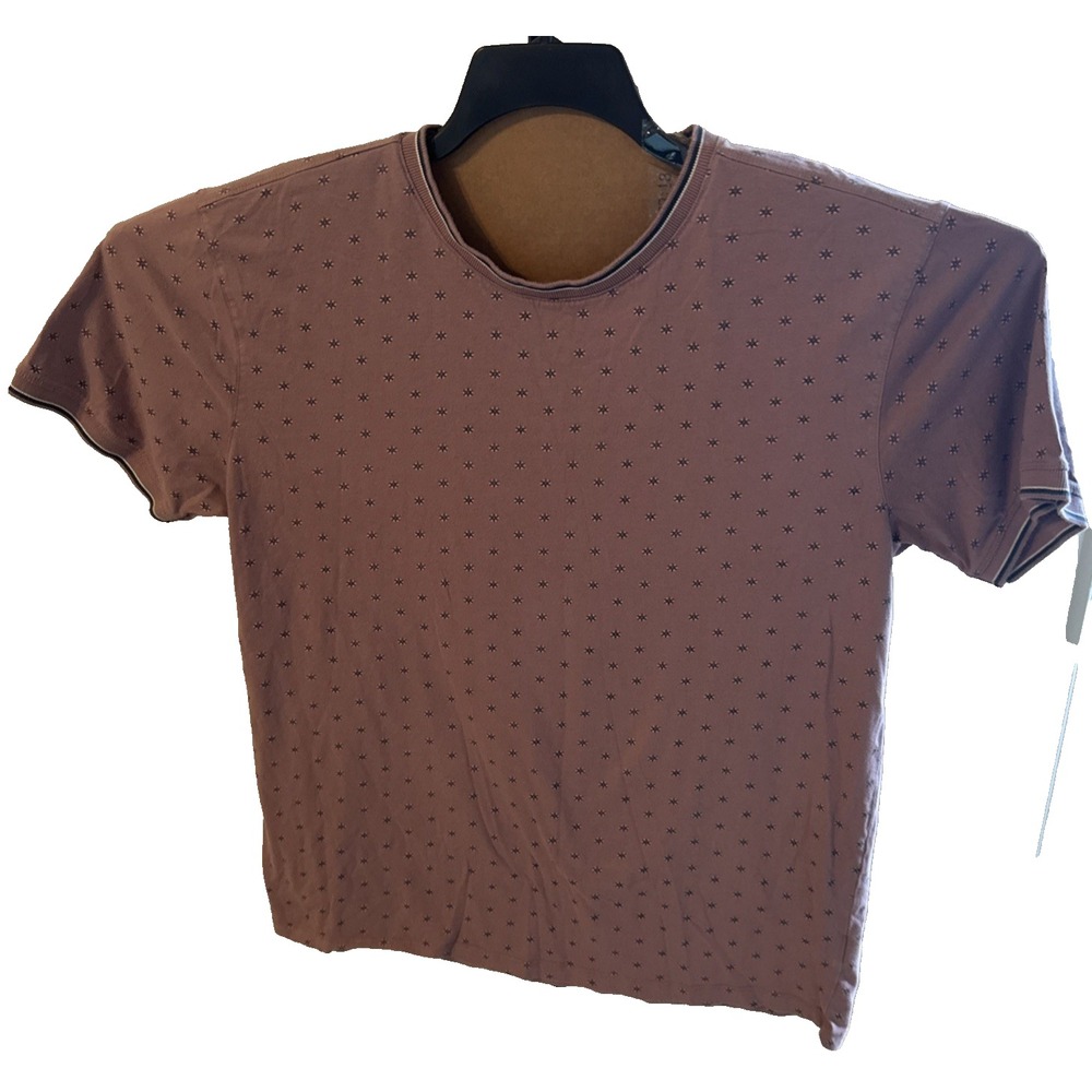 Nickel & Iron 100% Cotton Shirt Mens XL  Plum  Short Banded Sleeve and Collar